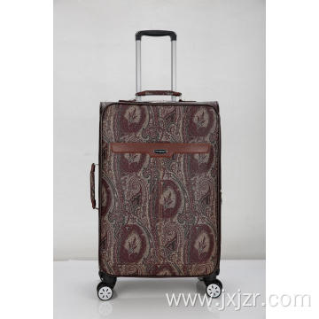 Super mute pattern pu trolley luggage